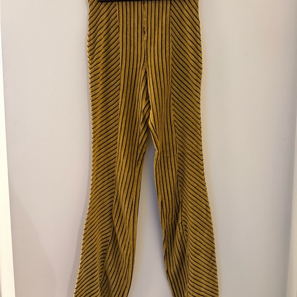 Free People Slim Pull-On Velvet Flare Pants - Picture 3 of 5